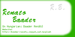renato baader business card
